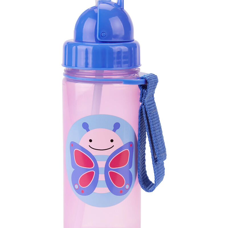 Butterfly Zoo Stainless Steel Little Kid Straw Bottle