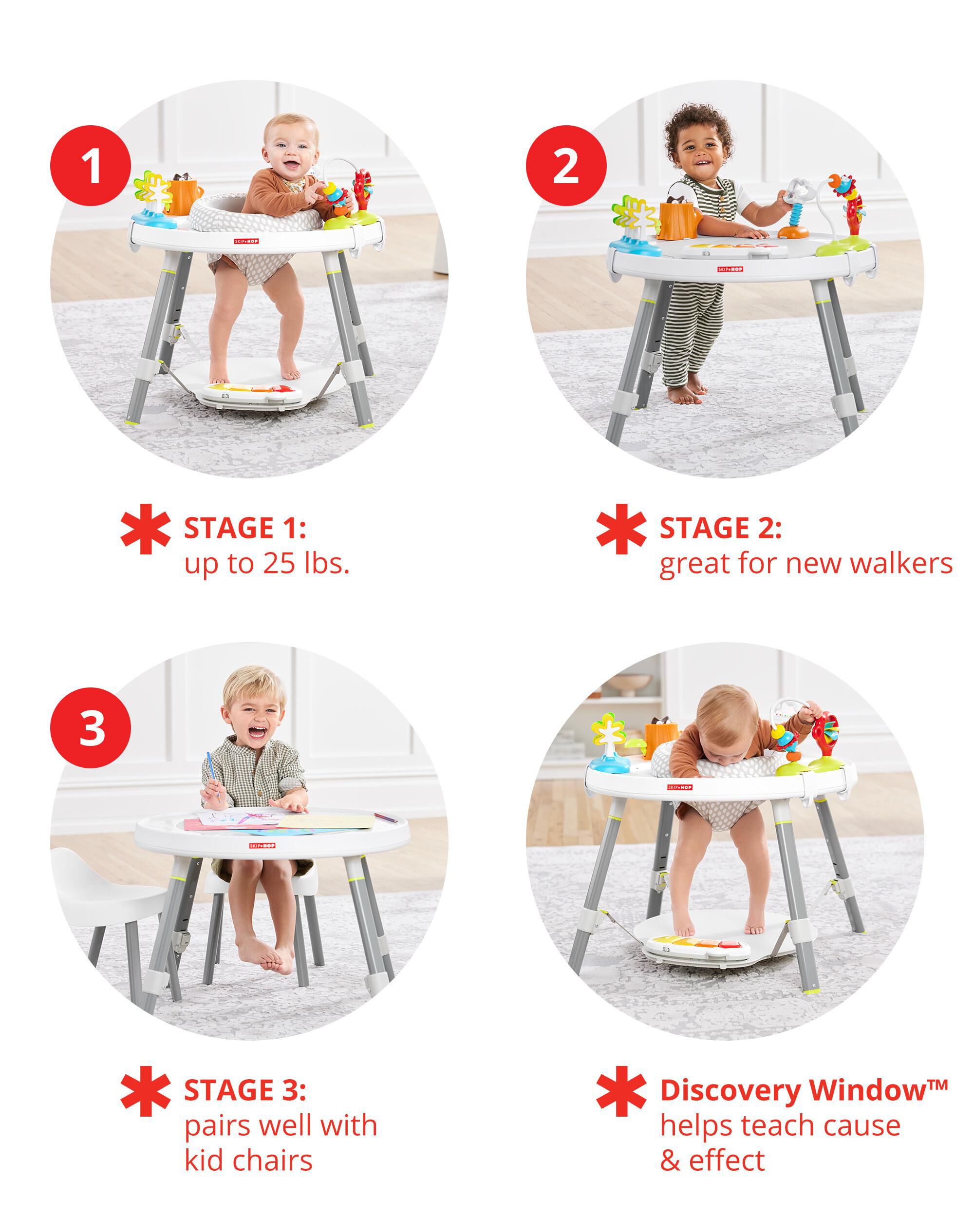 Multi Explore & More Baby's View 3-Stage Activity Center | skiphop.com