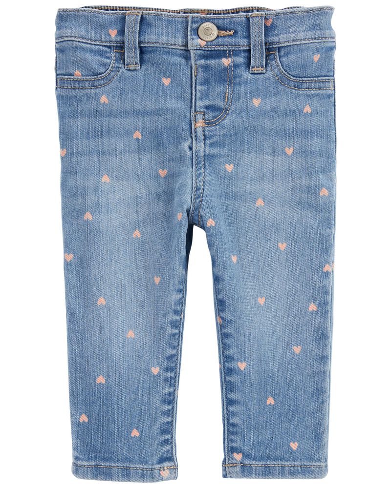 Heart Print Jeans for Girls Heart Print Jeans for Women Fashion