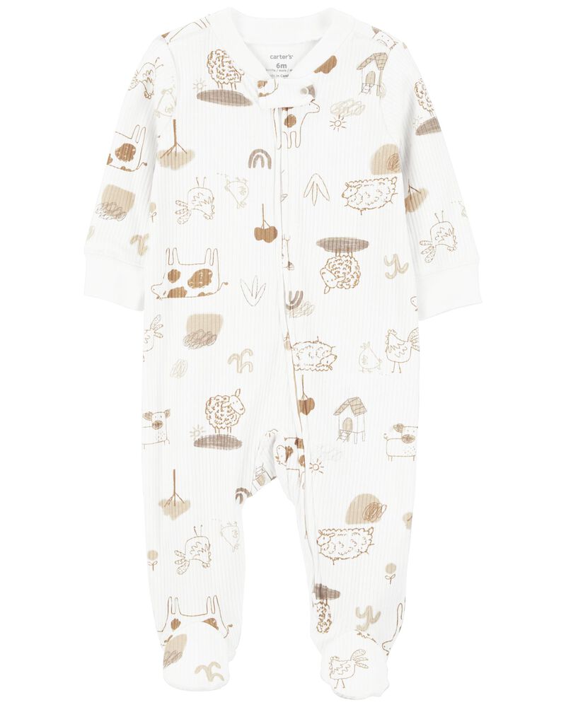 baby animals in pajamas