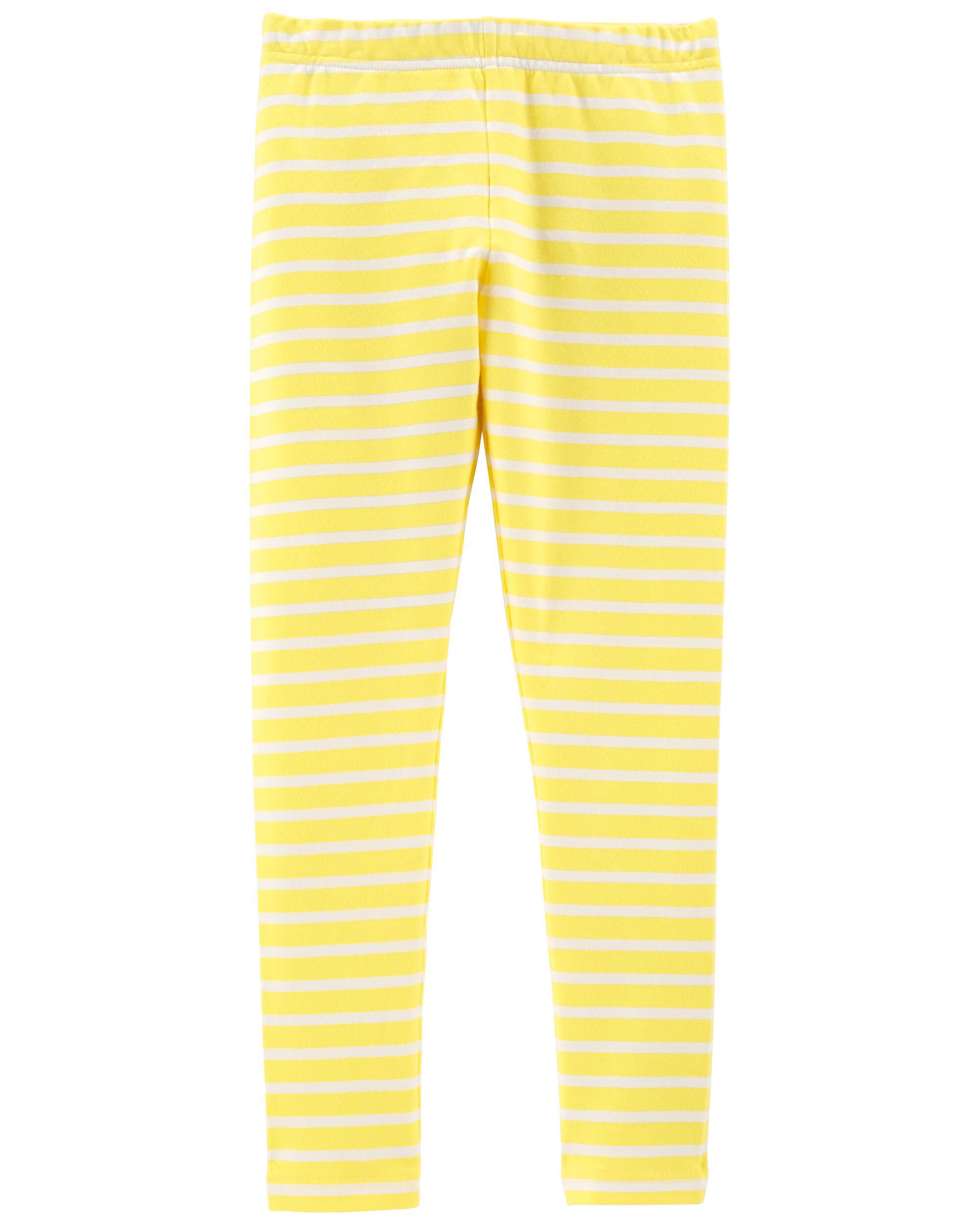 Entyinea Girls Leggings Lined Toddler Kids Basic Full Length Pants Yellow  5T - Walmart.com