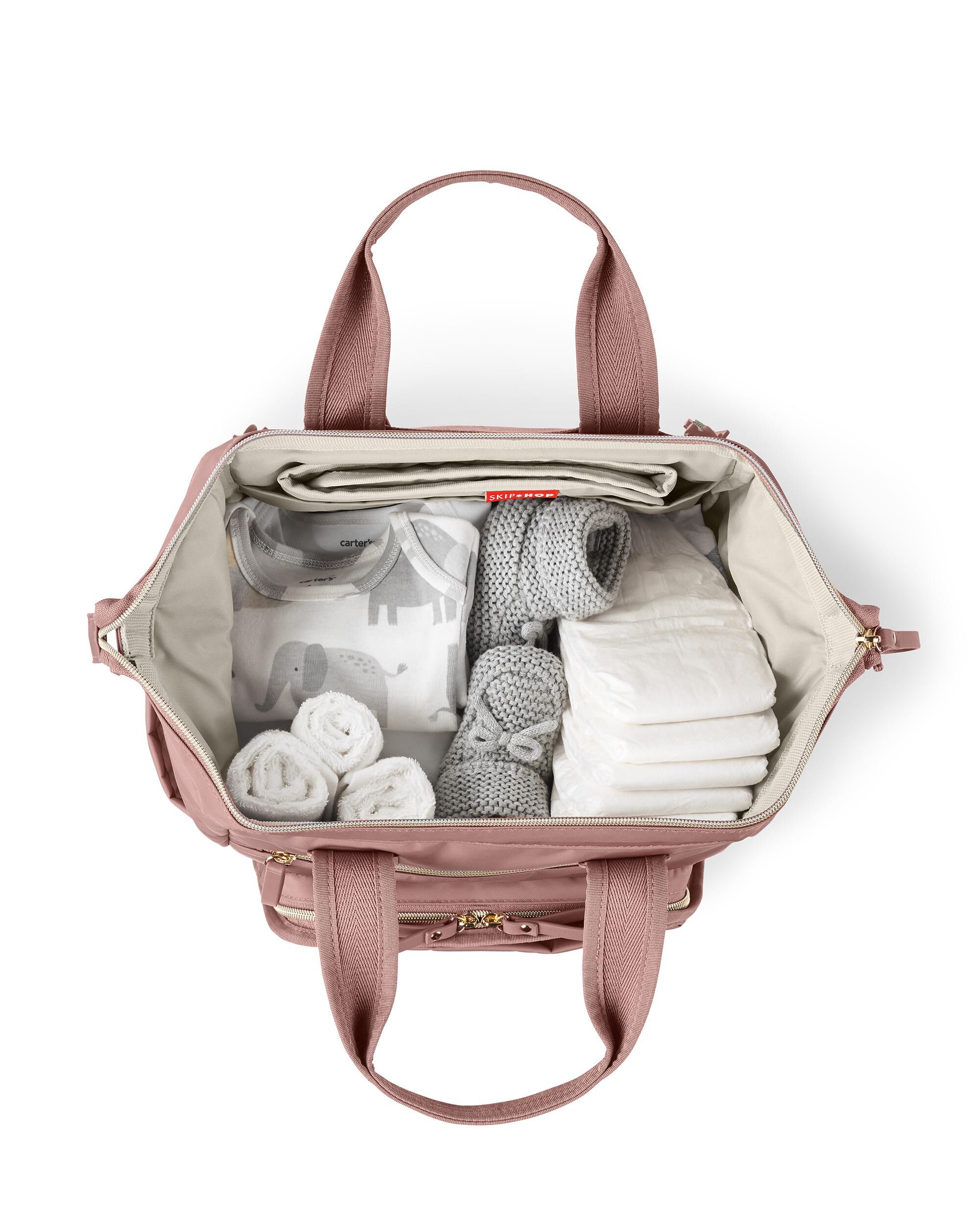 skip hop rose gold diaper bag