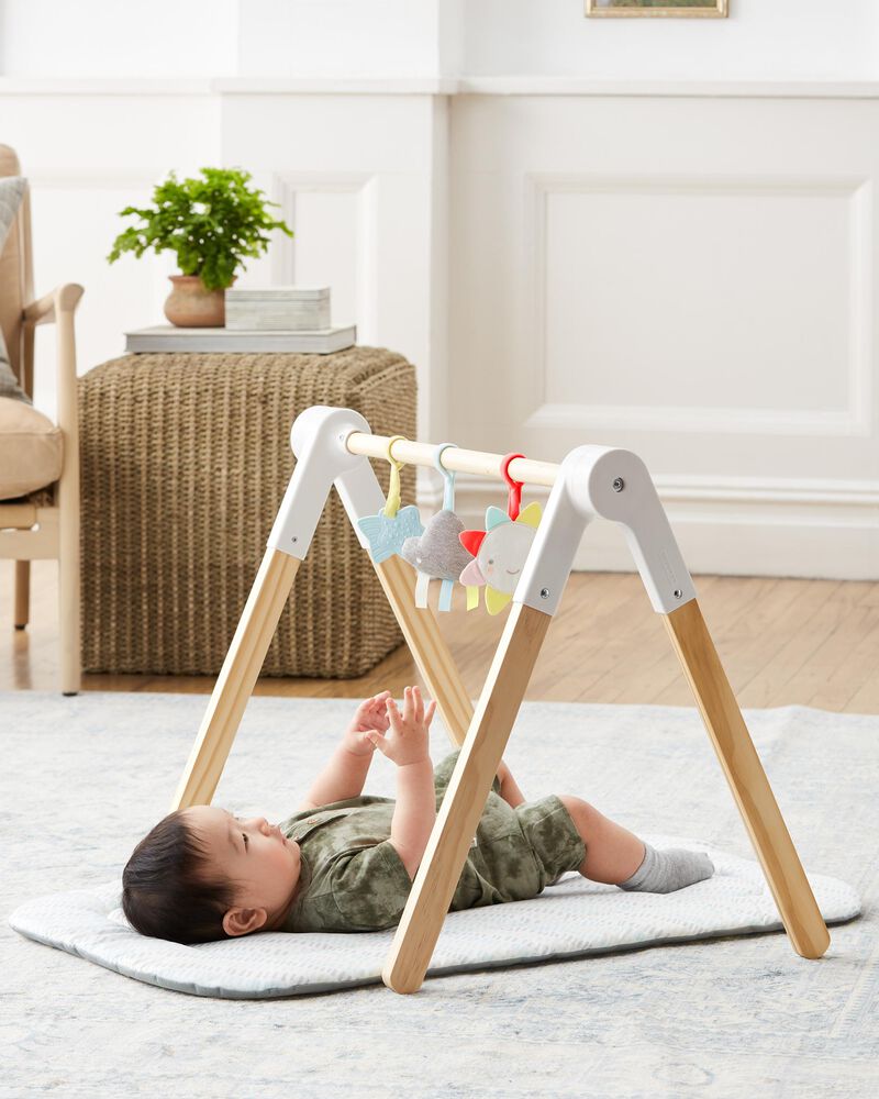 Wooden Montessori Baby Gym, Mobile Holder, Wooden Baby Play Gym