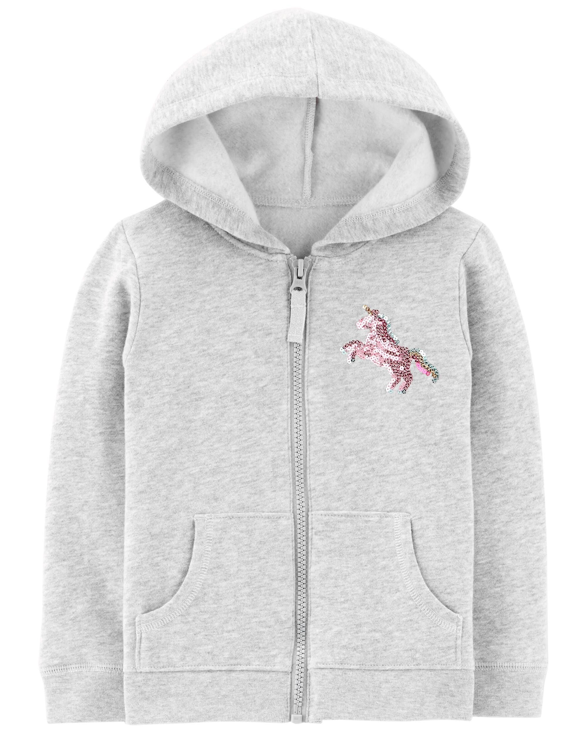 unicorn zip up hoodie