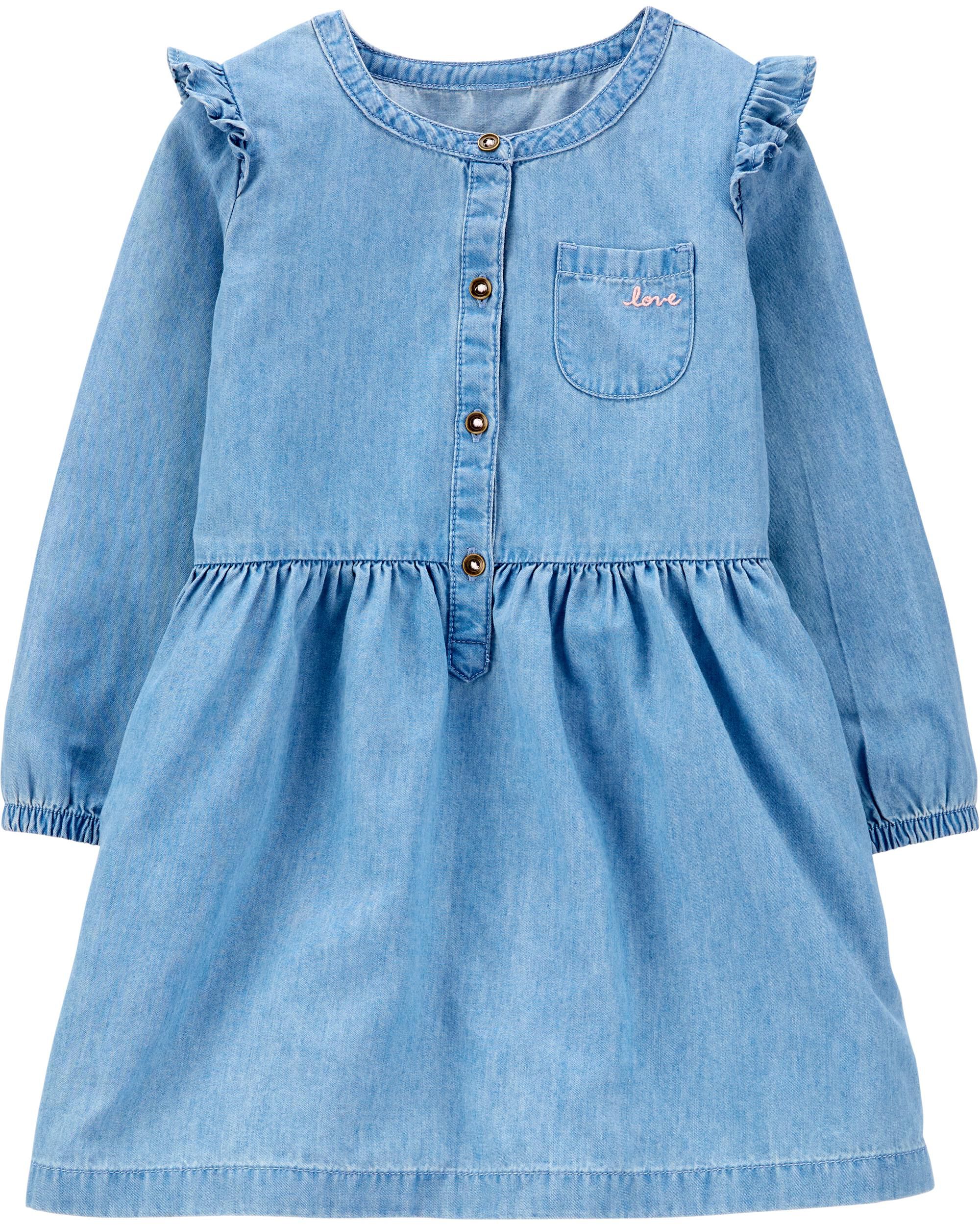 kids denim shirt dress