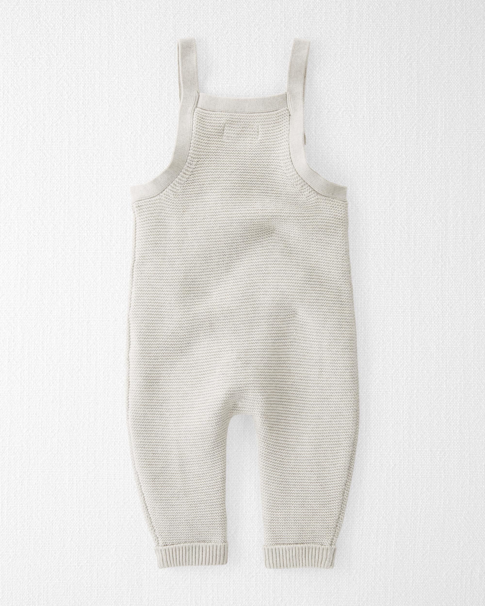 Baby Organic Cotton Sweater Knit Overalls