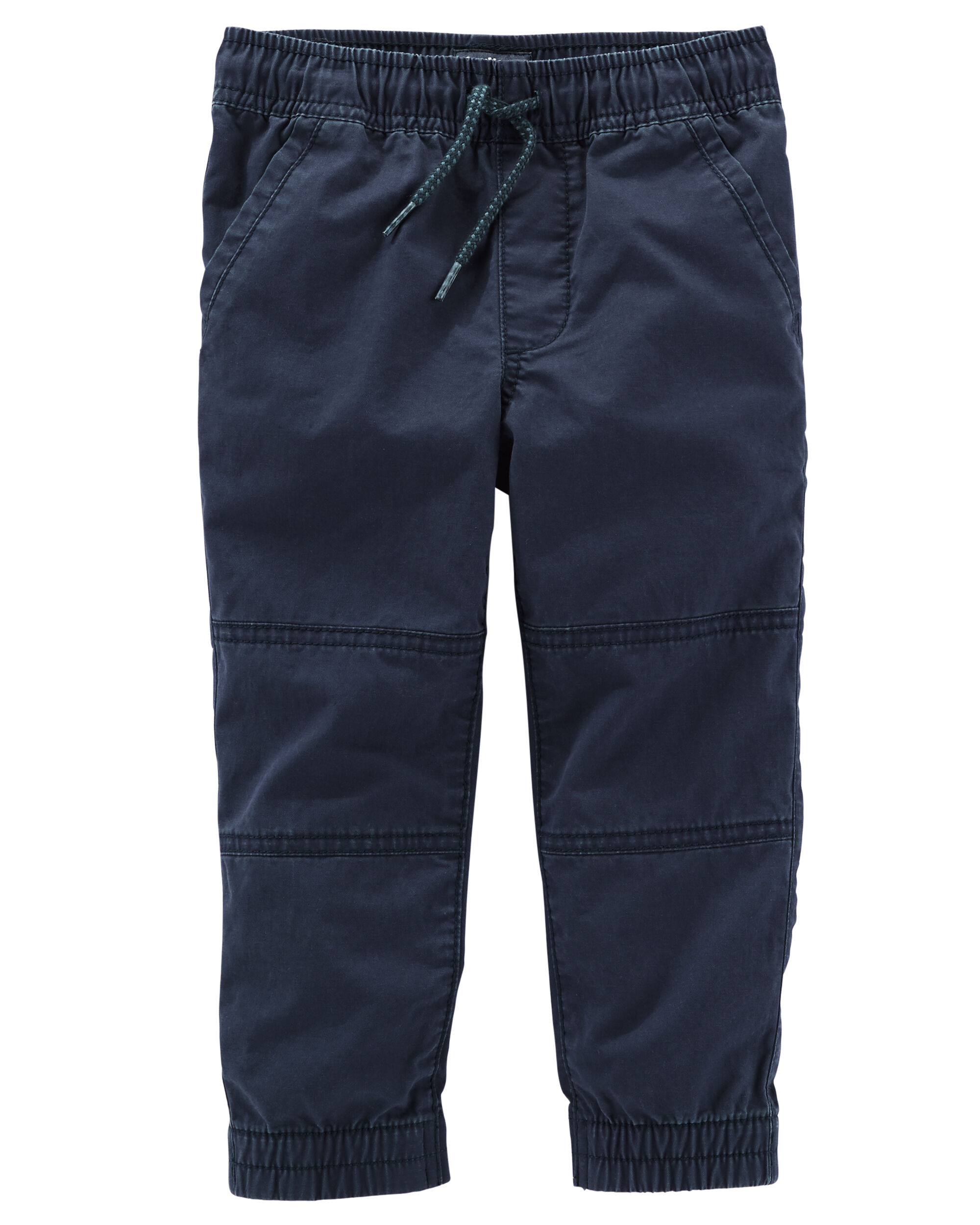 navy twill joggers