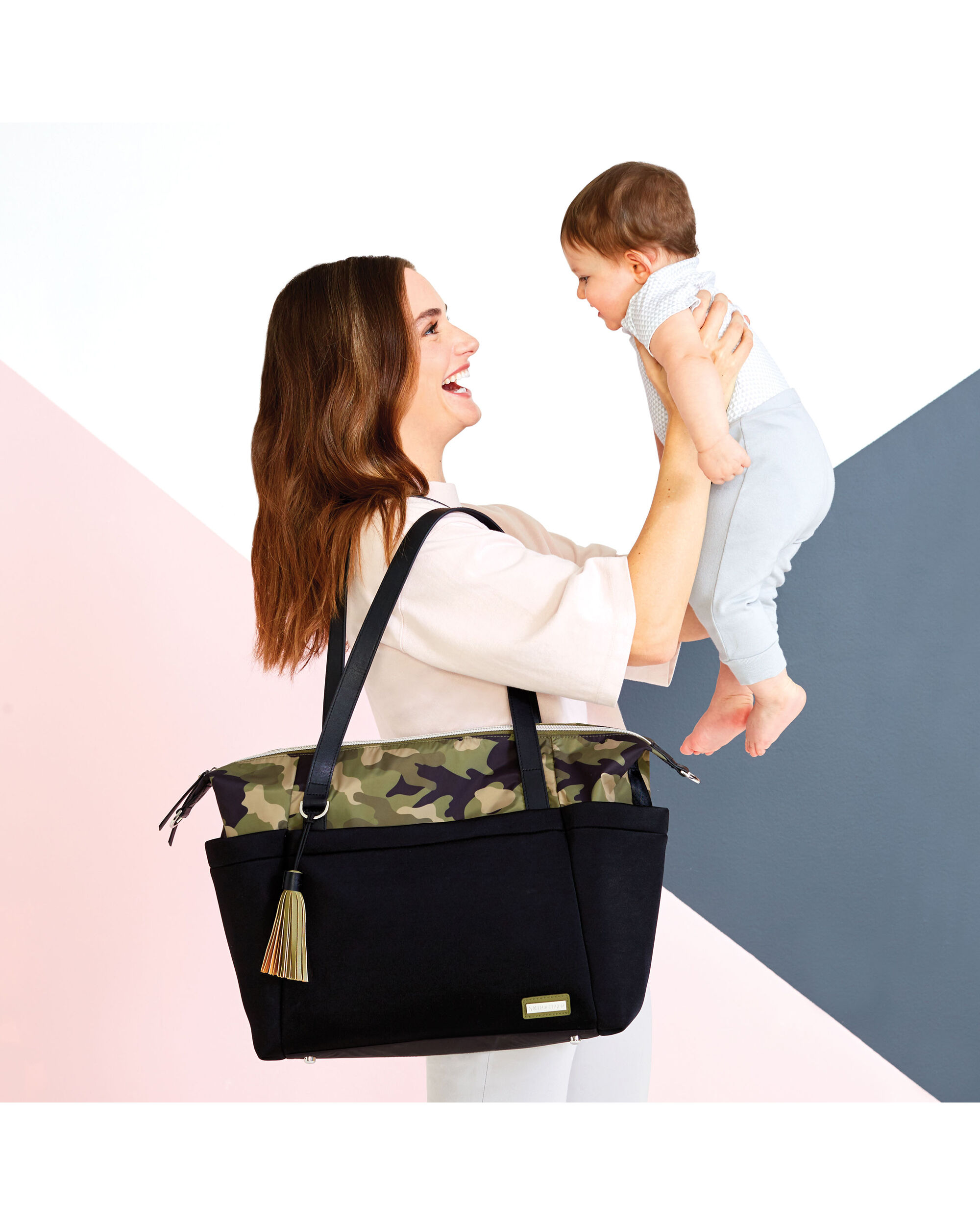 skip hop diaper bag camo