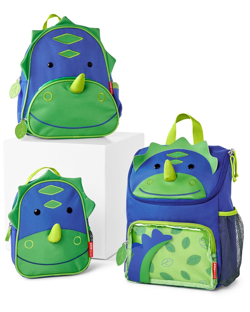 Toddler Kids Dinosaur Backpack - Portable Book Bags with Safety