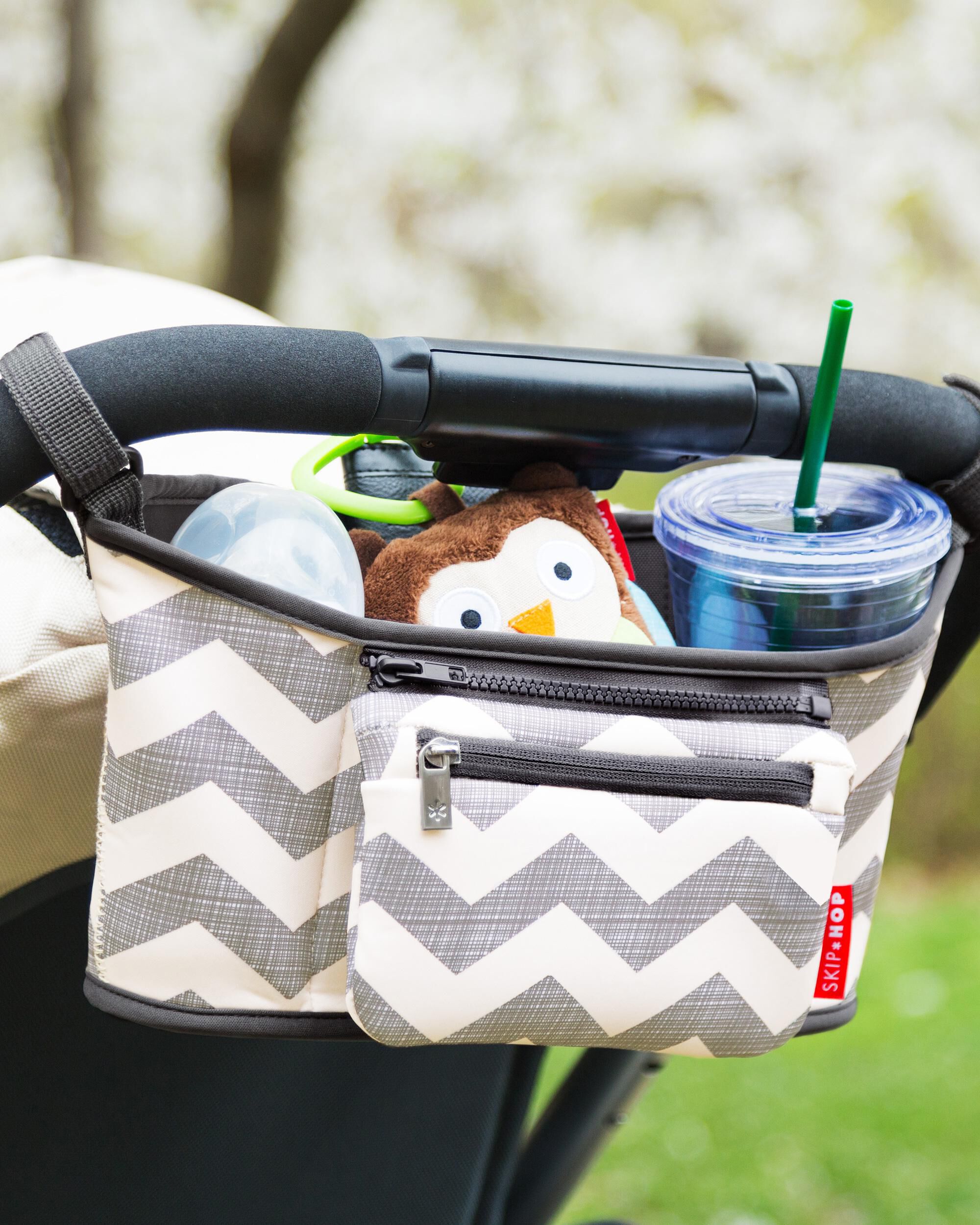 skip hop chevron stroller organizer