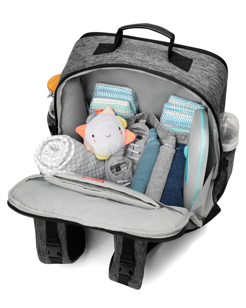 Checkered Diaper Bag Backpack, Grey Cream Check Baby Boy Girl Waterpro –  Starcove Fashion