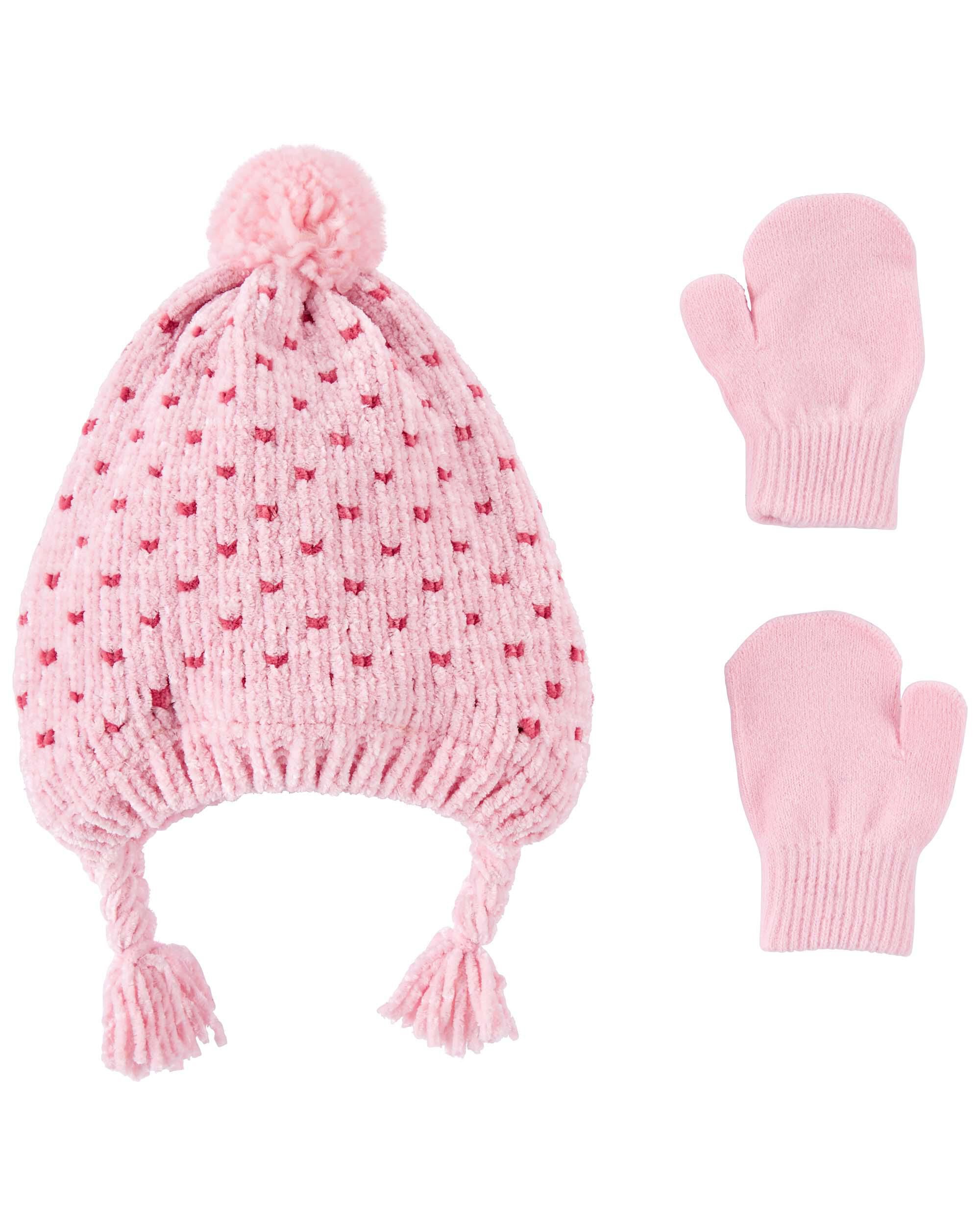 Toddler girl deals hat and mittens